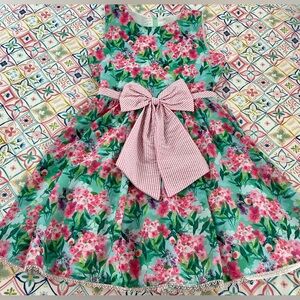 Girls Rare Editions Floral Tulle & Lace Dress Sz 12/14